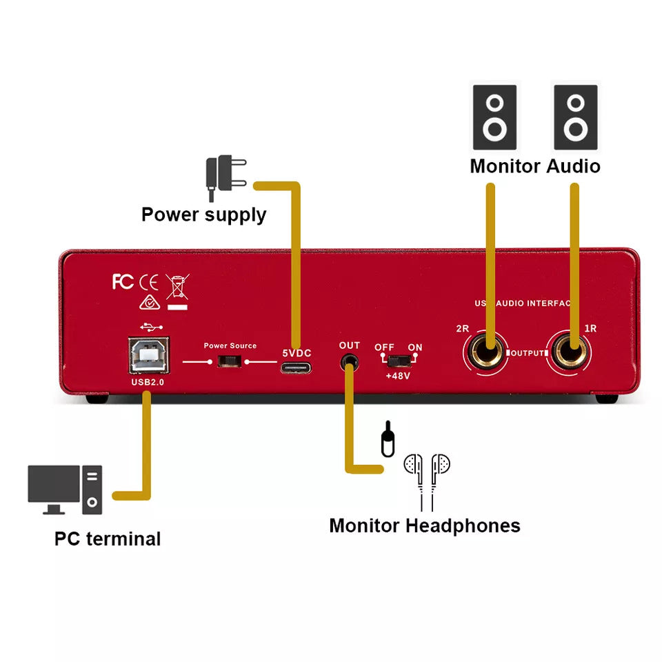 Pro USB Mixer 192kHz 24bit for SR3D XLR and RCA