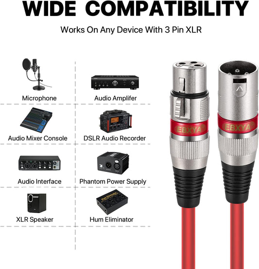 XLR cables X2 - 1M - High Quality Microphone Cables